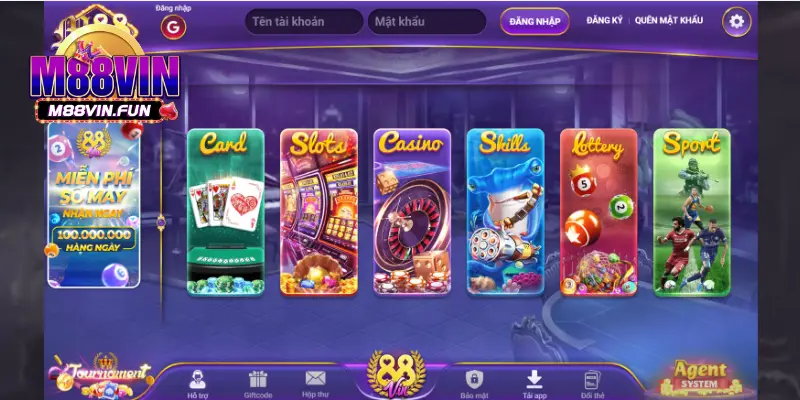 TRANG CHỦ 24 Giới thiệu cổng game m88vin