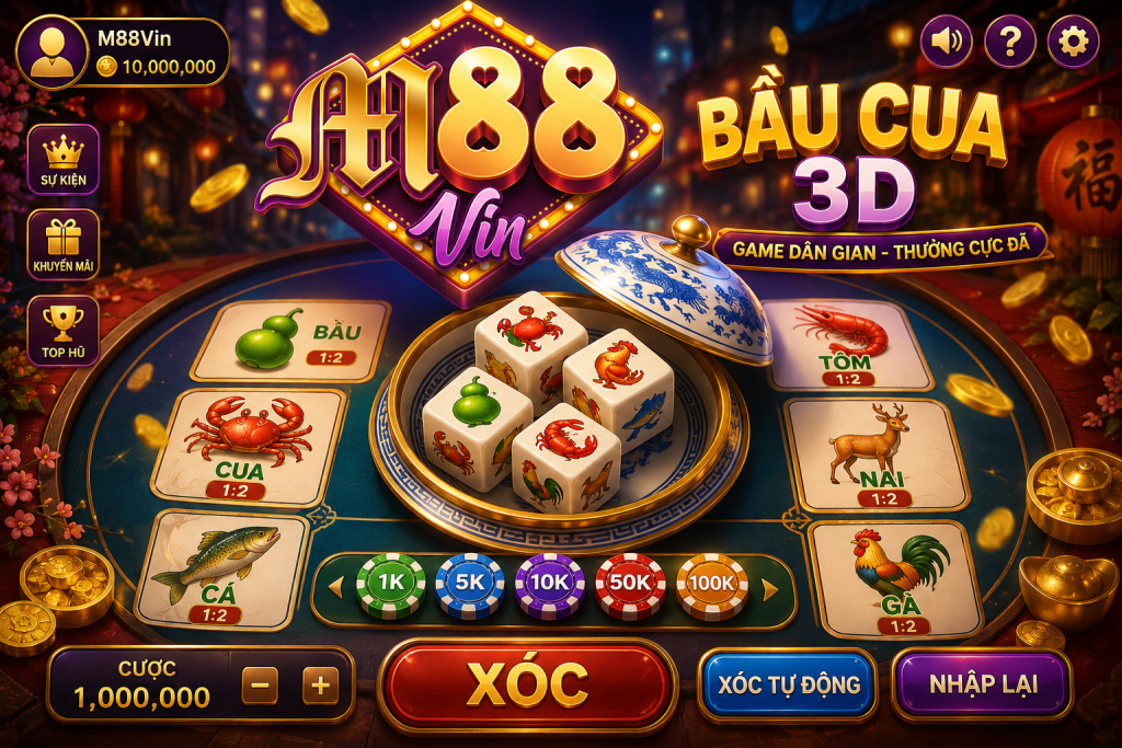 Bầu Cua M88Vin 3D