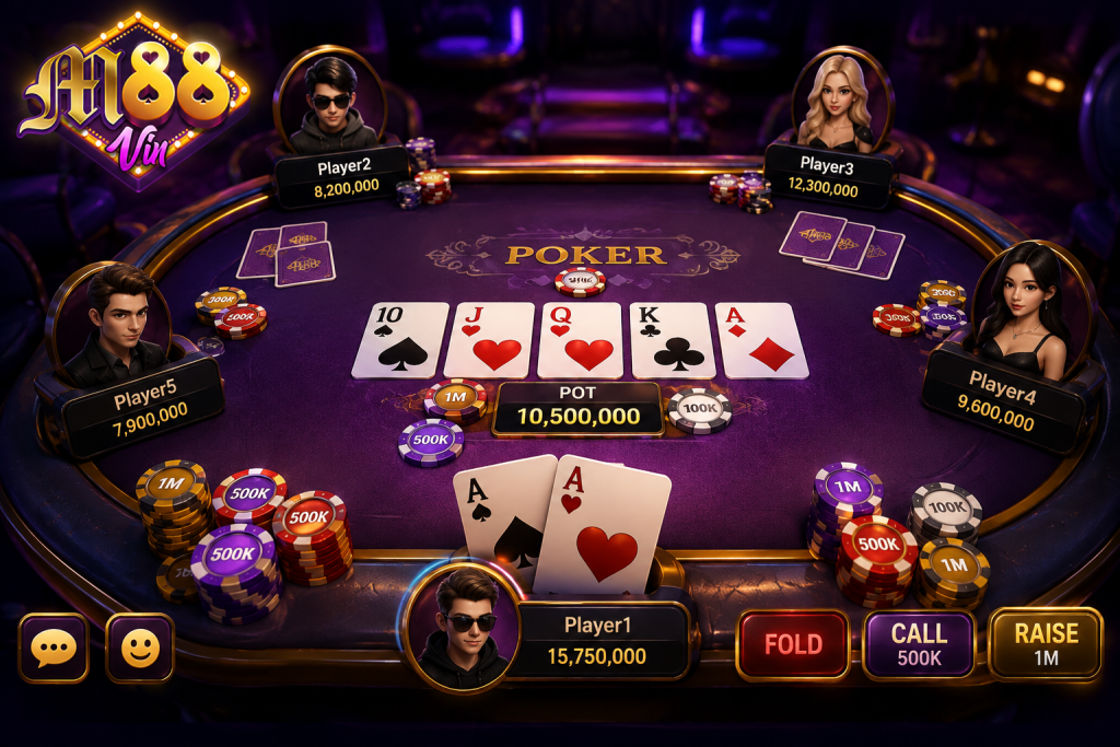 Poker tại cổng game M88Vin